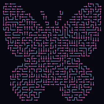 Butterfly silhouette made of arrows